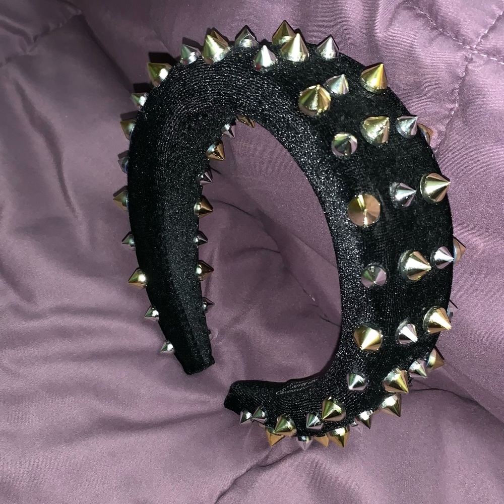 Black ; stylish spiky head band